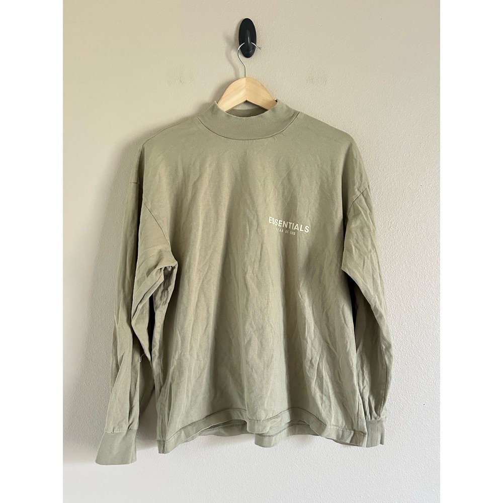 Fear of God ESSENTIALS Men's Long Sleeve T-Shirt Size XXS Beige G-9
